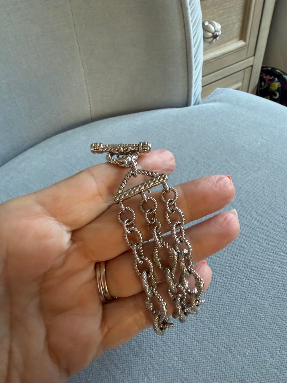 Judith Ripka Multi-Strand Twisted Link Bracelet in Silver - Picture 7 of 7